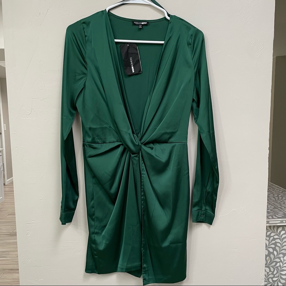 Sugar Free Dress - Hunter Green - Kylie Jenner dress